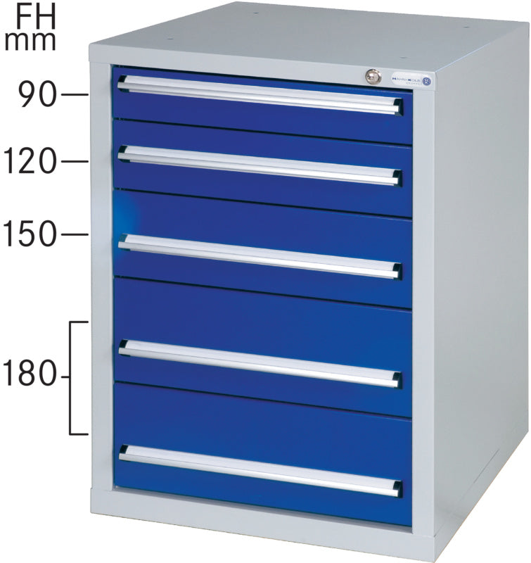 Skříňka k montáži pod dílenský stůl s 5 zásuvkami