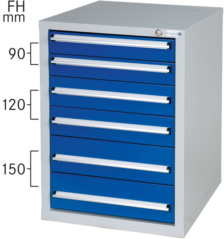 Skříňka k montáži pod dílenský stůl se 6 zásuvkami