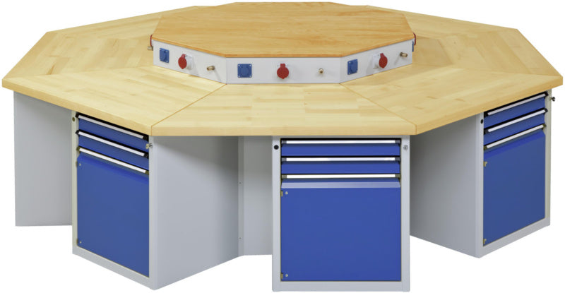 Skupinový dílenský stůl, řada VG, osmihran
