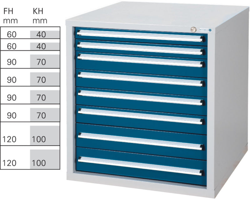 Systém zásuvkových skříní 700 S s 8 zásuvkami SOFT-CLOSE