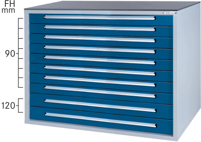 Systém zásuvkových skříní 800 BX s 10 zásuvkami