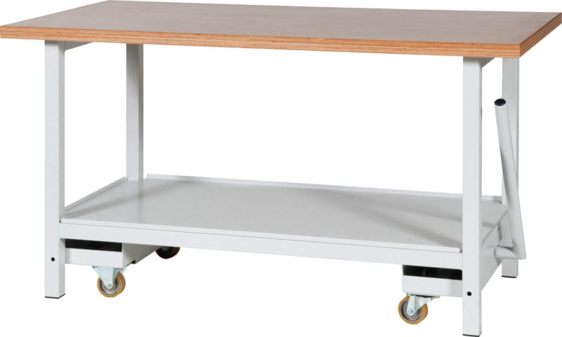 Dílenský stůl řady L 1500, se sklápěcím pojízdným zařízením