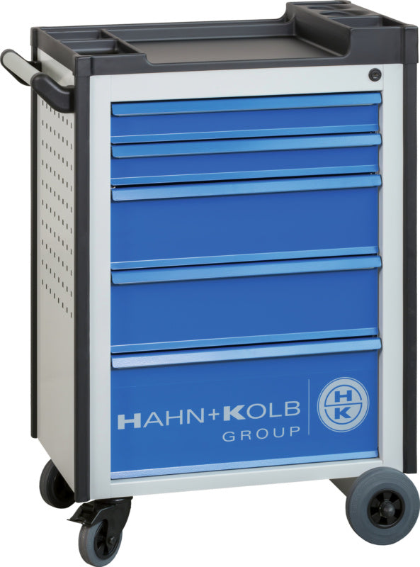 Nářaďový vozík se zamykáním vysunutí jednotlivých zásuvek