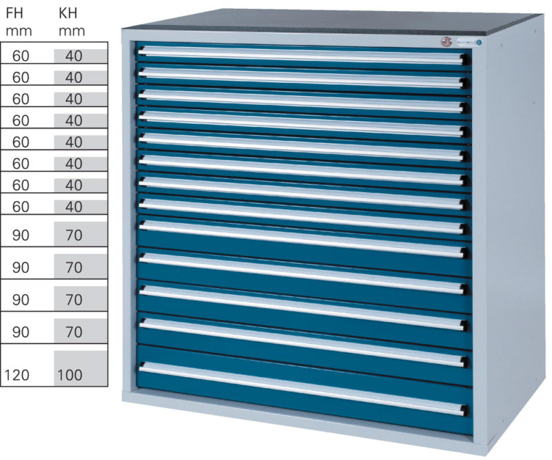 Systém zásuvkových skříní 550 B se 13 zásuvkami SOFT-CLOSE