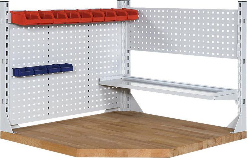 Opěrné výztuhy, rohový profil 90° pro montáž dílenského stolu