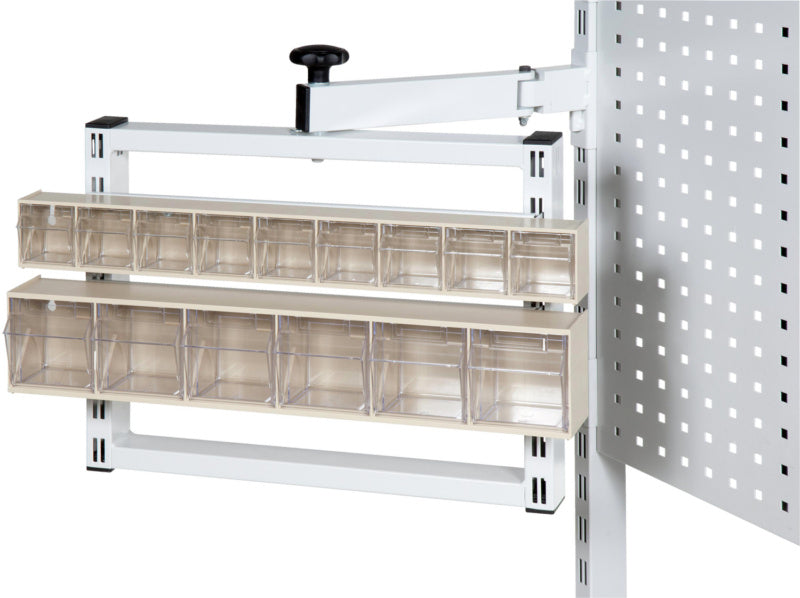 Zásuvná lišta do základního rámu, dvoukloubové otočné rameno