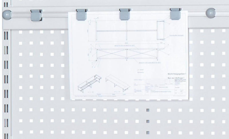 Držák výkresů pro nástavbu dílenského stolu