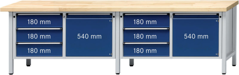 Díl.stůl se skříňkou, řada V 2800