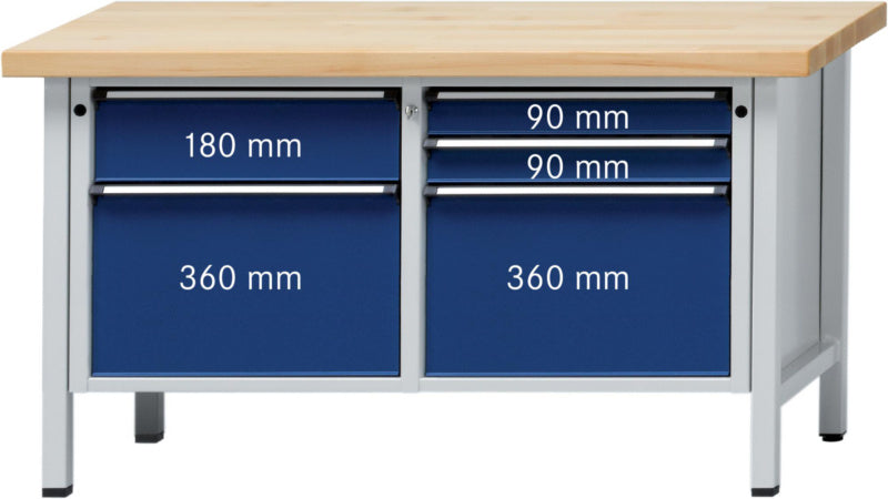 Díl.stůl se skříňkou, řada V 1500