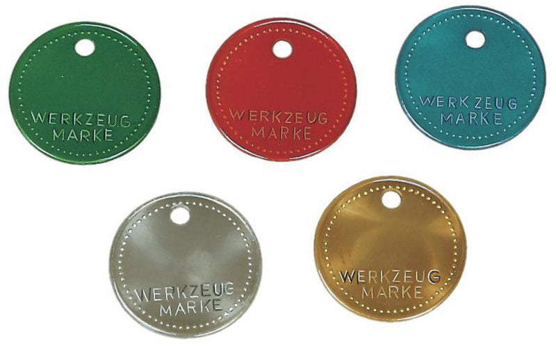 Kulatý štítek na nářadí, různé barvy