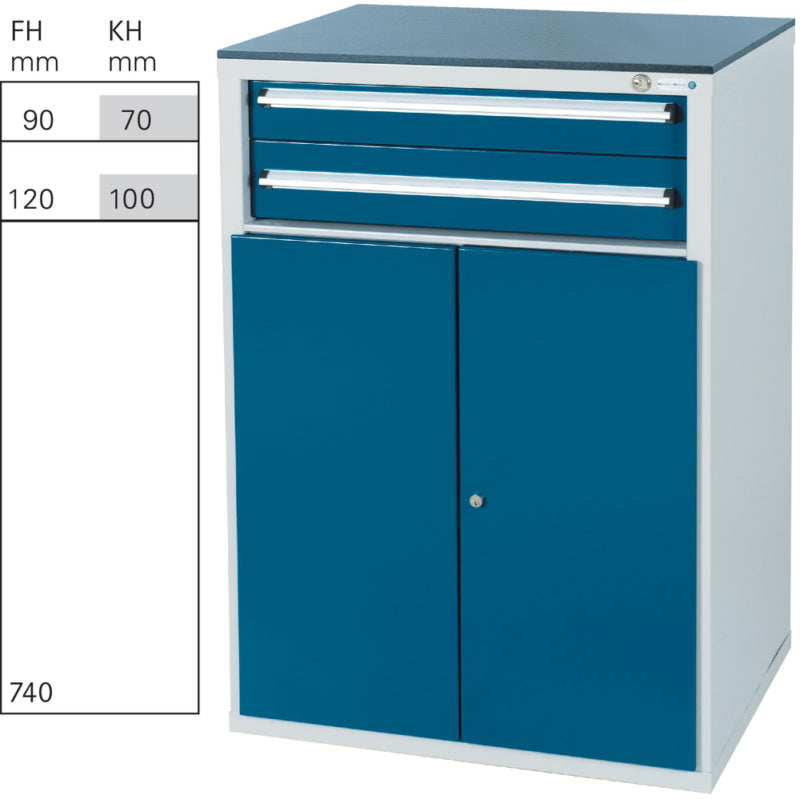 Systém zásuvkových skříní 550 S se 2 zásuvkami SOFT-CLOSE a 1 dvířky