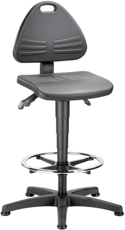 Pracovní otočné židle ISITEC s kruhovou podnožkou a podlahovými kluzáky
