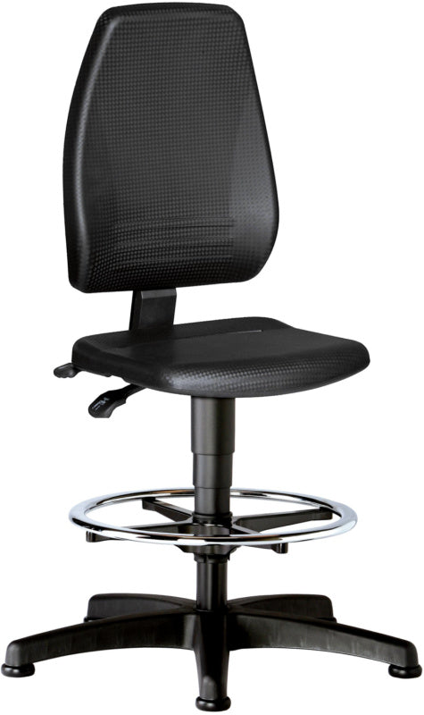 Pracovní otočná židle ECONOMY s kruhovou podnožkou a podlahovými kluzáky