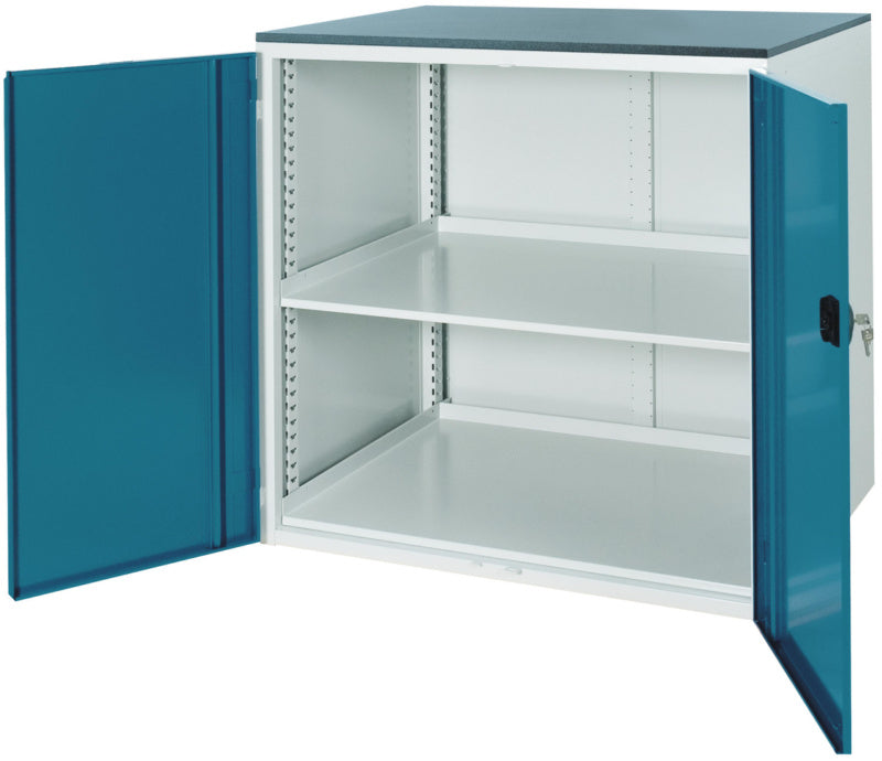 Skříň s dvoukřídlými dveřmi, systém 800 B, s dveřmi a policemi