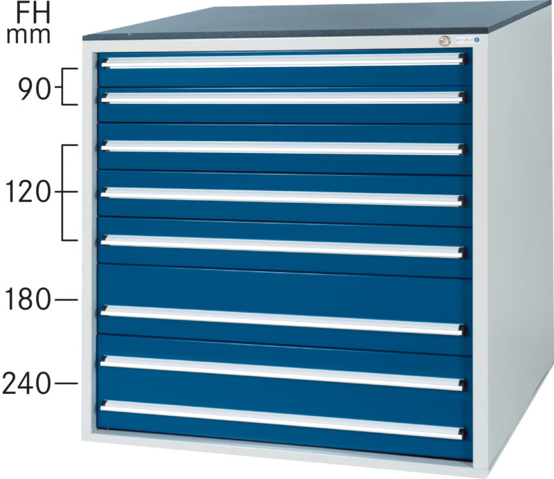 Systém zásuvkových skříní 800 B s 7 zásuvkami SOFT-CLOSE