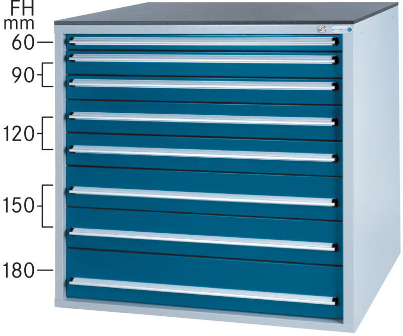 Systém zásuvkových skříní 800 B s 8 zásuvkami SOFT-CLOSE