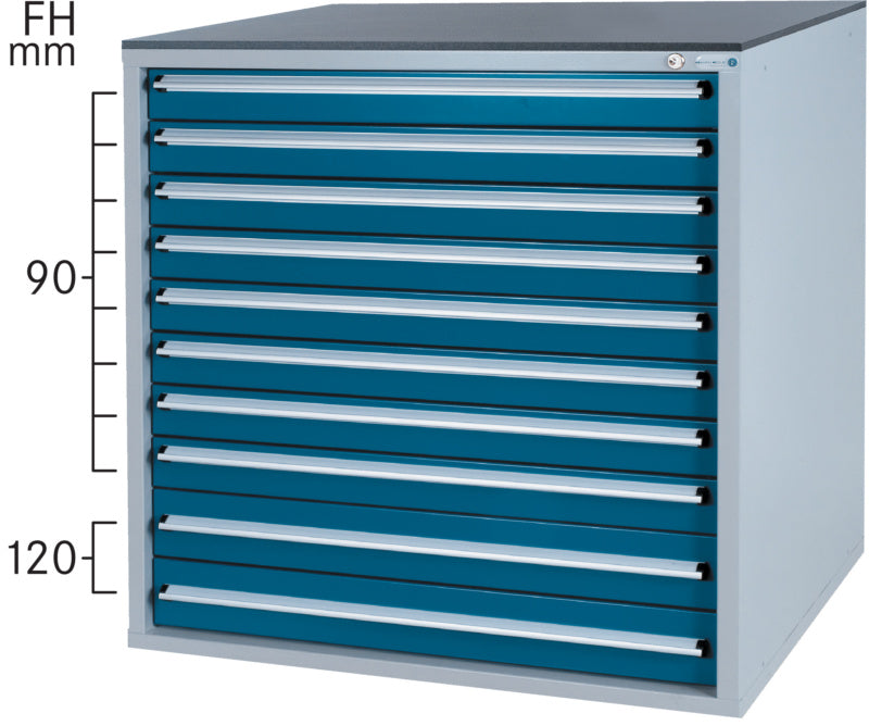 Systém zásuvkových skříní 800 B s 10 zásuvkami SOFT-CLOSE