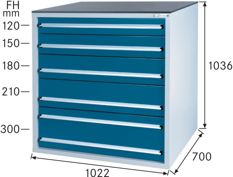 Skříňový zásuvkový systém 700 B s 5 zásuvkami