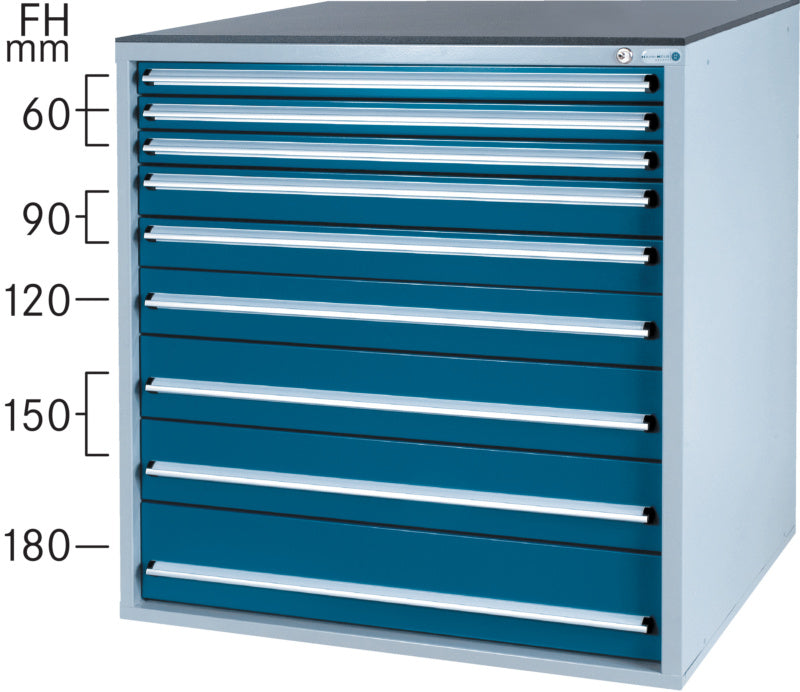 Systém zásuvkových skříní 700 B s 9 zásuvkami SOFT-CLOSE