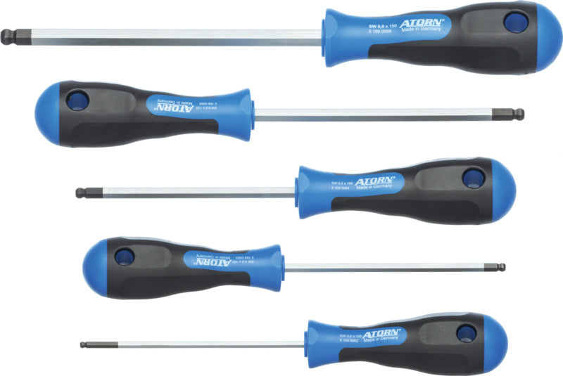 Sada šestihranných šroubováků s kulovou hlavou, 5 ks