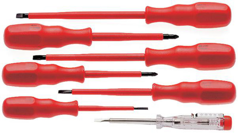 Sada plochých šroubováků VDE, 7 kusů