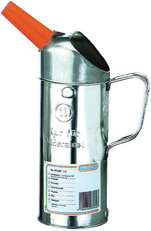 Odměrka z cínové destičky s plastovým vývodem