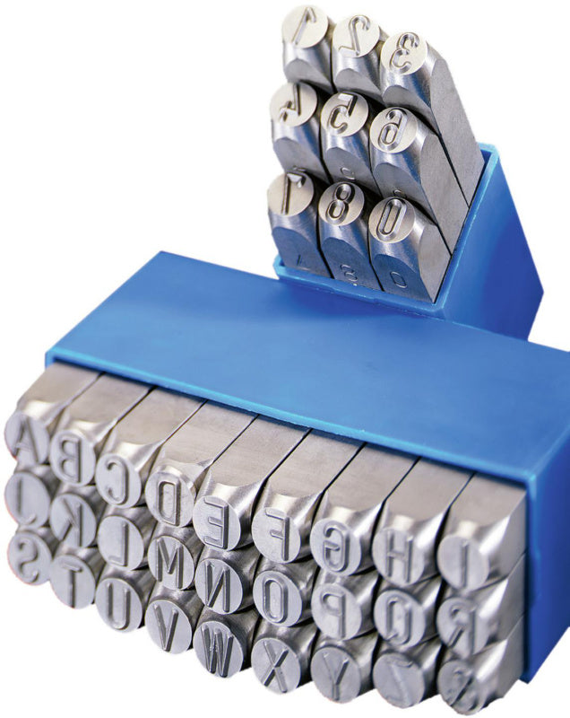 Sady značkovacích nástrojů, výška písma 1 až 10 mm