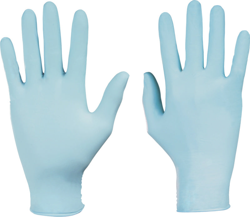 modré nitrilové jednorázové rukavice