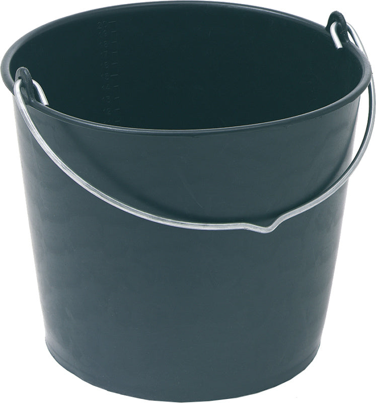 Stavební kbelík z plastu s kovovou rukojetí