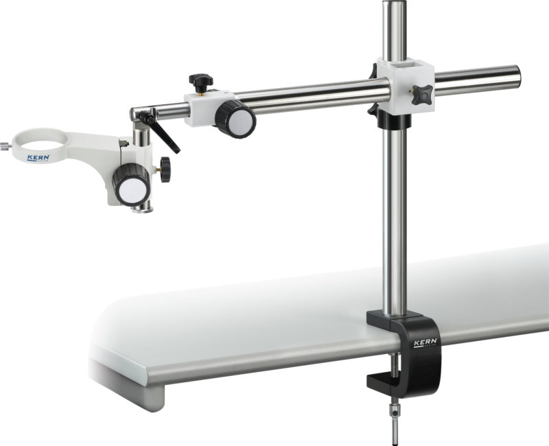 teleskopický stojan se stolovou svorkou, včetně držáku mikroskopu