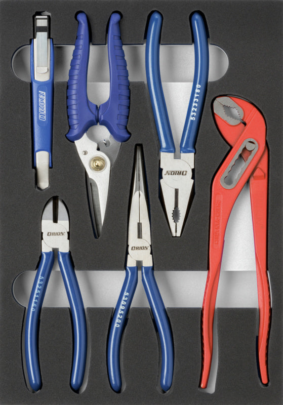 vložka z tvrdé pěny s nářadím, sada kleští