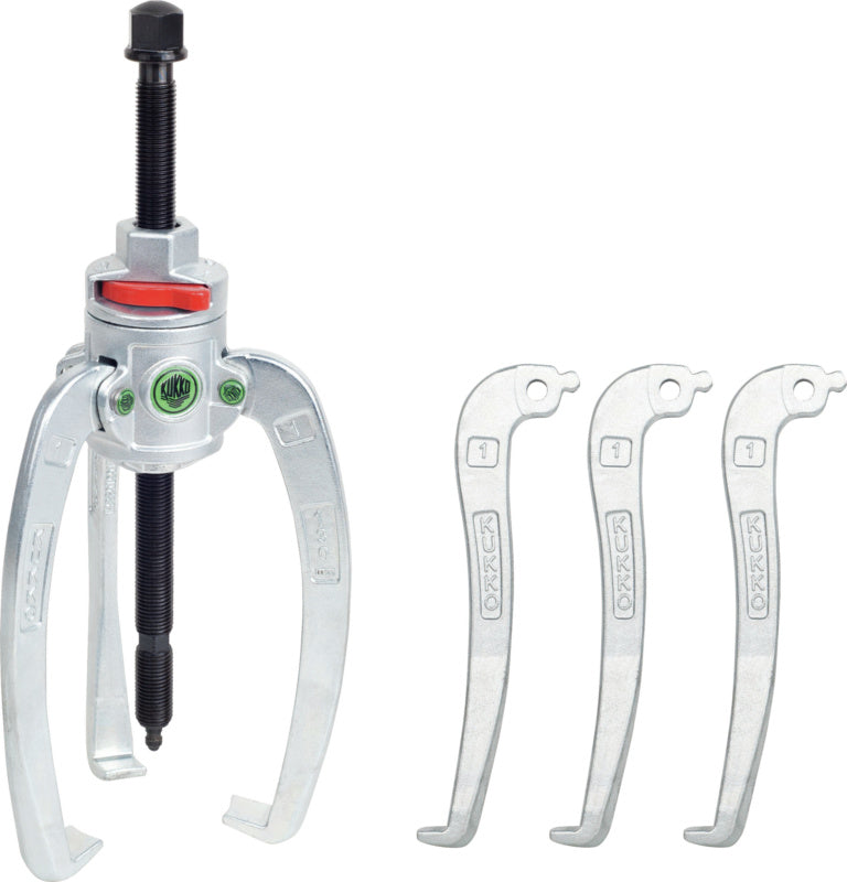 Kombinovaný vytahovák se třemi rameny a aretačním mechanizmem