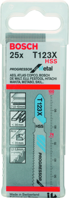 Listy přímočaré pily HSS T 123 XF Progressor for Metal