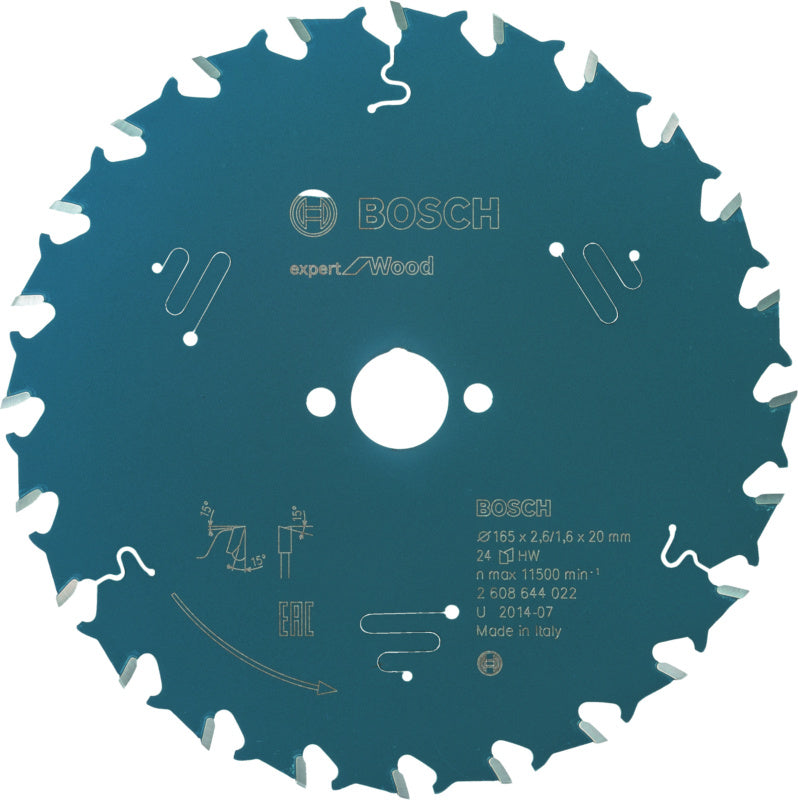 Kotouč okružní pily Expert for Wood, 165 x 20 x 2,6 mm, 24 zubů