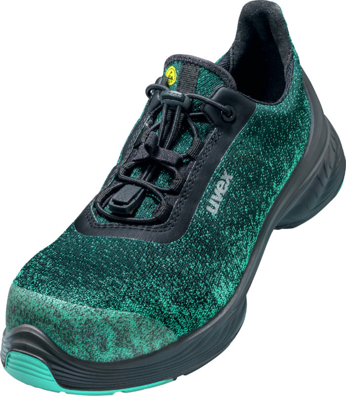 Nízké bezpečnostní boty, uvex 1, G2 Planet černá/tyrkysová