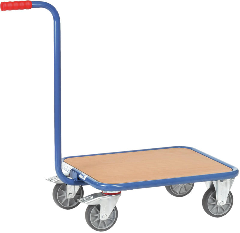 Ocelový ruční vozík s dřevěnou deskou