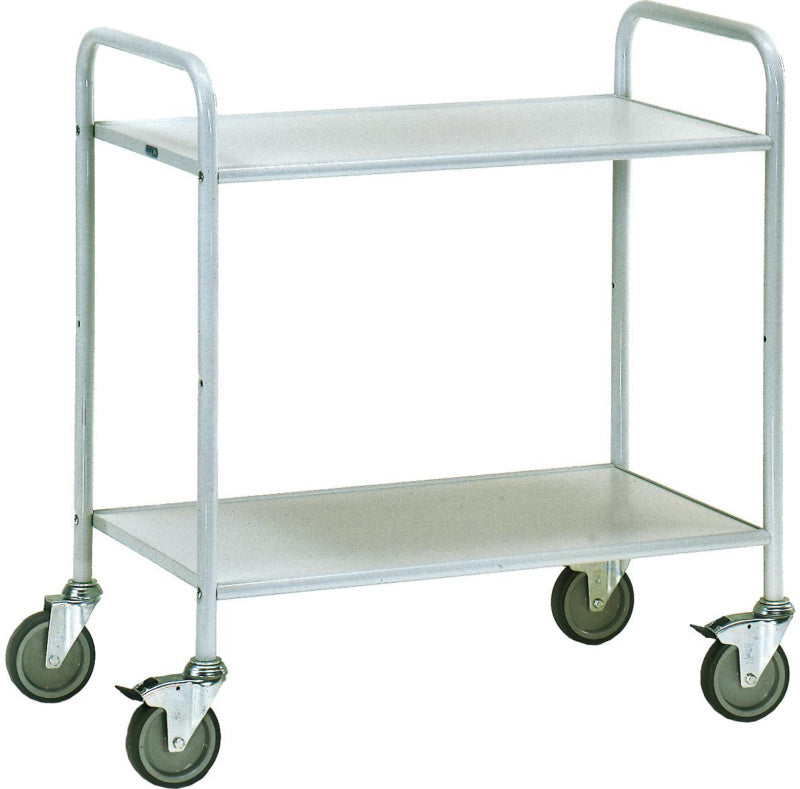 Kancelářský vozík se 2 ložnými plochami ze dřeva