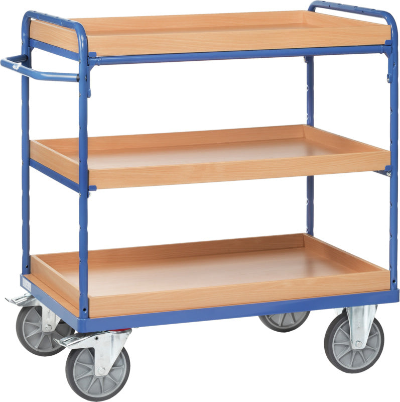 Patrový vozík s 3 ložnými plochami, práškový nástřik