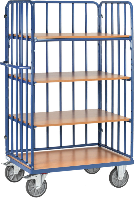 3stranný patrový vozík se 4 ložnými plochami, nosnost 600 kg