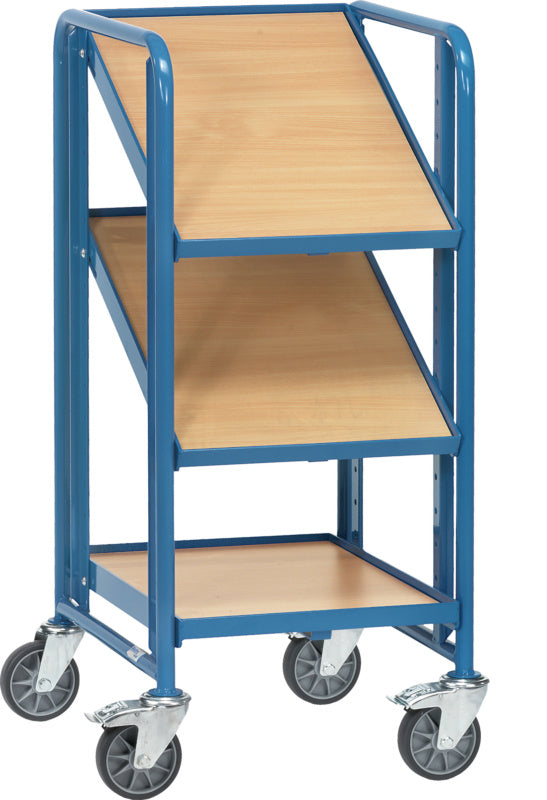 Patrový vozík se třemi ložnými plochami, šířka ložné plochy 610 mm