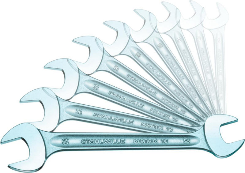 Otevřený oboustranný klíč, sada 12 ks