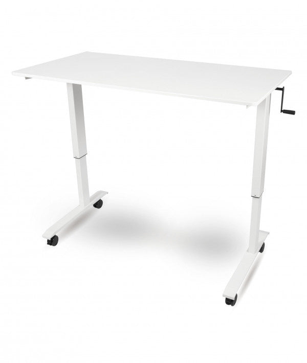 Stůl s elektricky nastavitelnou výškou s rukojetí kliky