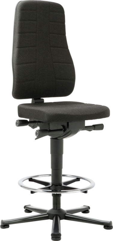 Pracovní otočná židle ALL-IN-ONE Highline s kruhovou podnožkou a podlahovými kluzáky