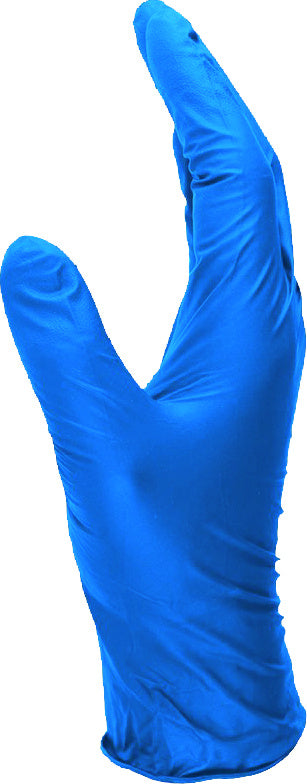 světle modré nitrilové jednorázové rukavice