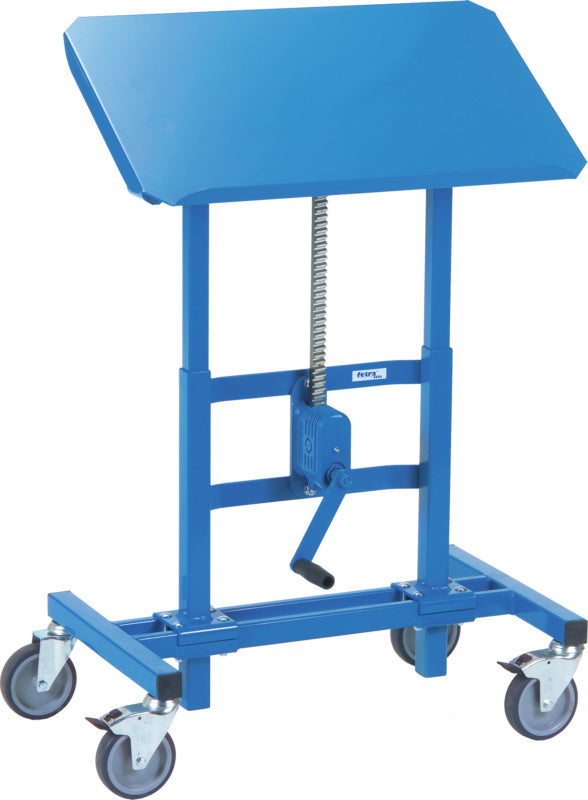 Výškově nastavitelné stojany na materiál - s ruční klikou