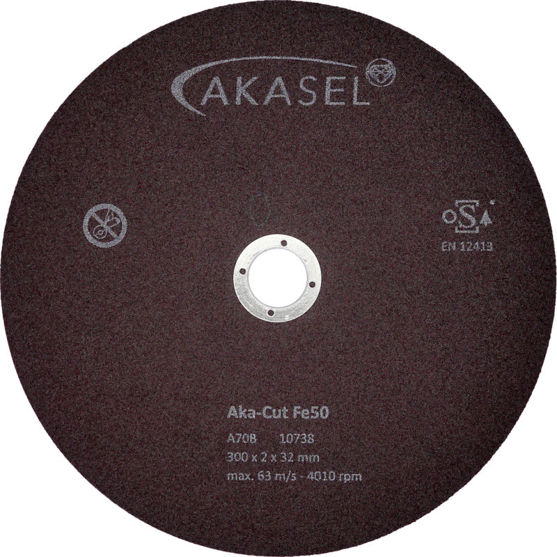 Korundové řezné kotouče Aka-Cut Fe50, 350–700 HV