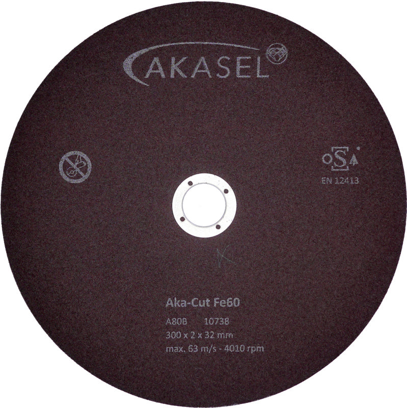 Korundové řezné kotouče Aka-Cut Fe60, 500–1000 HV