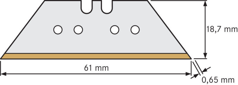Trapézové čepele 18,7 mm, balení 10 ks