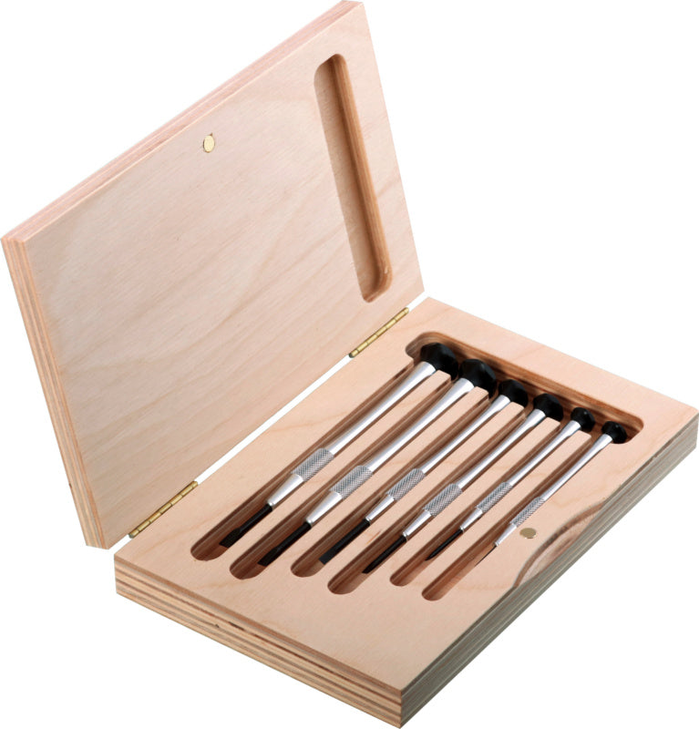 Sady přesných hodinářských šroubováků s různým příslušenstvím