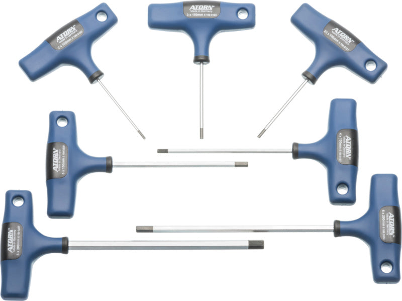 Sada šestihranných šroubováků s příčnou rukojetí, 7 ks